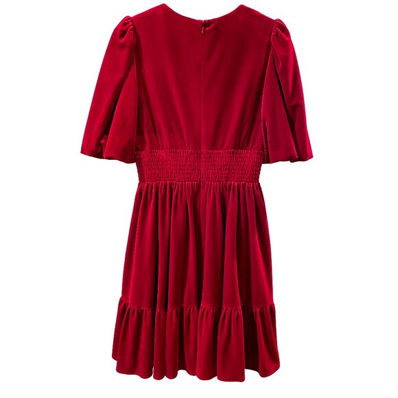 NWOT Antonio Melani Red Velvet Fit and Flare Dress Size 2 - Picture 4 of 7